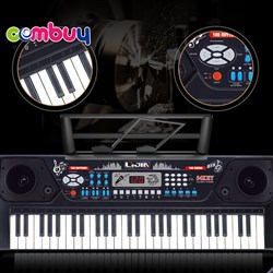 CB546834 - 54 key electronic organ black and white with manual music stand microphone adapter