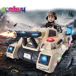 CB730617 - 2.4G Remote Controlled Battle Tank Boy Car with Music 2 Color Mixed