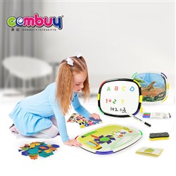 CB859532 - Double sided dinosaur geometric drawing magic board card