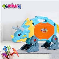 CB860287 - Triangle dinosaur tool box Sound light DIY assemble toy