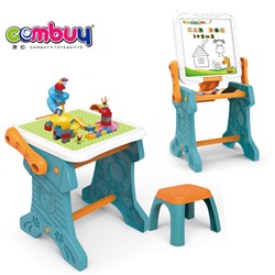 CB863382 - Childrens magnetic drawing board building block table 2 in 1