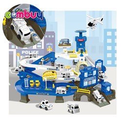 CB878019-CB878020 - Slot plastic electric car toy police fire set track parking lot