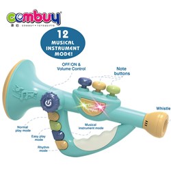 CB879816 - Electric plastic toy kids trumpet horn toy musical instrument