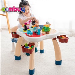 CB884254-CB884255 - Plum shaped block table (Moonlight blue - contains 100 grains and 1 table and 2 chairs)