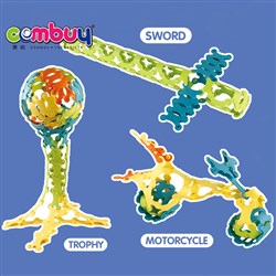 CB885752 - Free assembly plastic 240PCS 3D puzzle building blocks toys