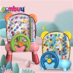 CB899086-CB899088 - Electric manual sliding pick peas music rotating steering wheel kids catching ball machine toy