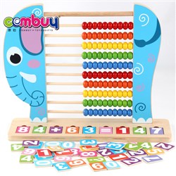 CB918218 - Wooden elephant bead counting rack