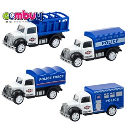 CB926323 - 4 police return alloy cars (1 / plate)