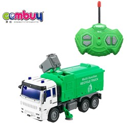 CB936478 - (factory version) 1:28 four-way lighting remote control sanitation road cleaning vehicle (green)