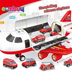 CB938900 - Fire fighting storage aircraft with lights and music, equipped with 6 cars