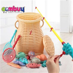 CB941090-CB941094 - Water playing baby kids plastic bamboo basket magnet fish toys
