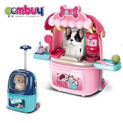CB943790-CB943815 - Pet care game 2IN1 dog cat luggage pack pretend role play toy