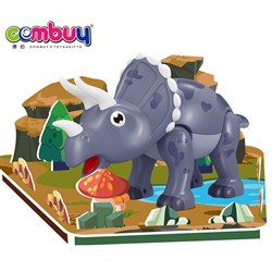CB950242-CB950245 - Magnetic assembly dinosaur (Triceratops with scene)