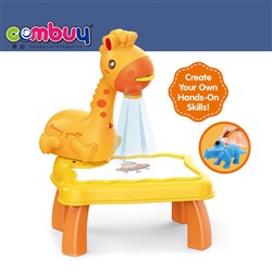 CB956192 - Cartoon Deer Projection Painting Table + 10 Colored Paintings + 10 Colored Dinosaurs