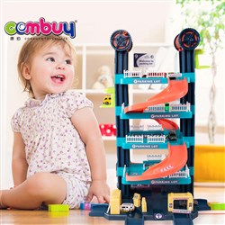 CB958033-CB958034 - Intelligent simulation gas station manual rotating lever sliding lift car parking lot toy