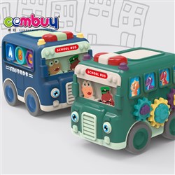 CB960848 - Inertia cartoon bus (four-color mixed loading) / 12pcs