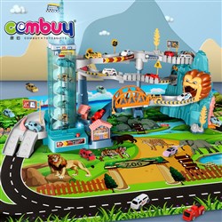 CB972172 - Adventure electric track spiral ladder lighting musical rail car slide toy