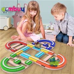 CB975281-CB975297 - Sliding dinosaur car set moving rotating diy splicing runway toy track blocks