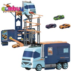 CB978726-CB978727 - Ejection track game sliding container deformation engineering rail car toy