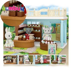 CB983680-CB983688 - Simulation dollhouse diy assembly shop house kids pretend play toy mini set