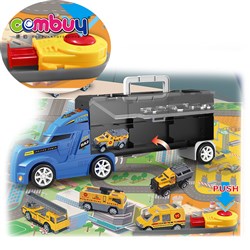 CB986913-CB986919 - Truck press ejection double sided sliding alloy car storage container toys