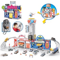 CB995717-CB995719 - City action rescue series interphone game 2 in 1 handbag kids diy car parking toy