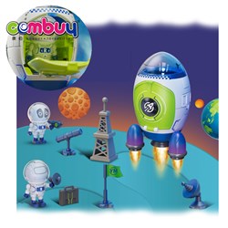 KB002755 - Diecast lighting music astronaut model lifting metal toy alloy space rocket