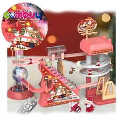 KB003015 - Remote control christmas santa claus running slide climbing toys diy track electric car