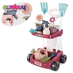 KB007044 - House game pretend play potted trolley kids gardening planting tools toy