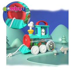 KB008466 - Engineering truck model sliding pull game kids push electric train toy