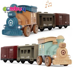 KB016264-KB016267 - Classic lighting musical press friction inertia toy electric mini train