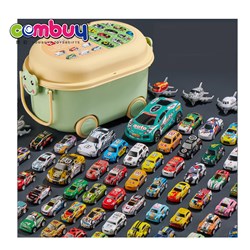 KB018839-KB018846 - Simulation scene storage box model dinosaur sliding metal diecast alloy car toy