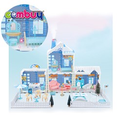 KB019599-KB019612 - Electric chimney lighting castle furniture dollhouse diy toys assembly house villa