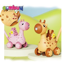 KB024844 - Cute animals electric push trolley toys foam automatic bubble machine