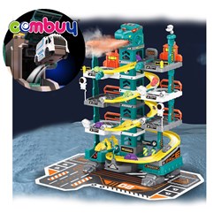 KB026927-KB026929 - Space dinosaur series music electric conveyor belts parking lot car railway track toy