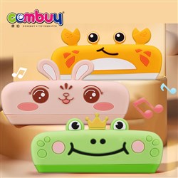 KB028739-KB028743 - 16 hole cartoon soft silicone harmonica kids music toy