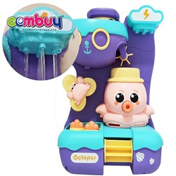 KB032818 - Cartoon suction cup bathroom rotating spray water baby bath toys set