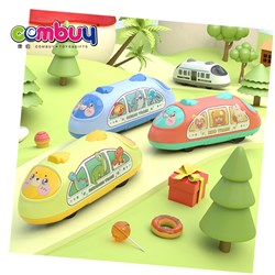 KB034677 - Cute double pull back running rail car sliding small subway toys