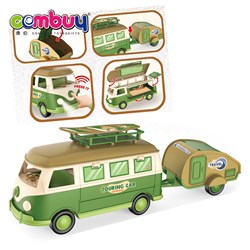 KB044793-KB044797 - Electric lighting sound unfold deformation car sliding camping bus toy