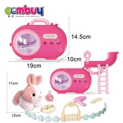 KB052762-KB052765 - Animal care pretend play pet stuffed doll cute plush toy with cage