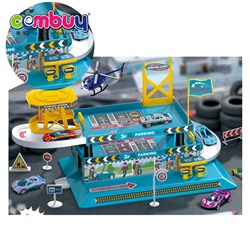 KB062796-KB062802 - Diecast metal 1:64 model car rail sence simulation track toy portable parking lots