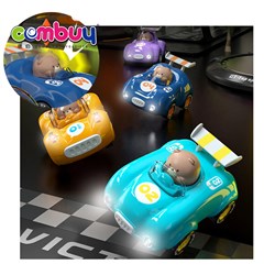 KB067120-KB067135 - Cartoon Animals Sliding Vehicle Head Swing Lighting Speed Racing Friction Inertia Toy Car