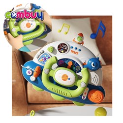 KB076113-KB076114 - Electric lighting music baby learning drive car music steering wheel plastic toys