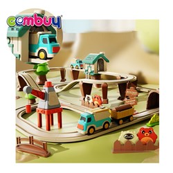KB079282 - Simulation Lighting Music Kids Assembling Forest Sliding Electric Car Track Toy