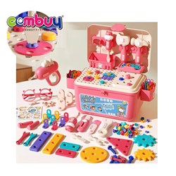 KB079310 - Electric Cartoon Hippo Pretend Play Tools Set Table Toy Kids Toolbox