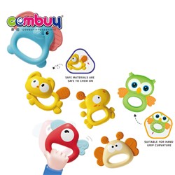 KB081805-KB081807 - Soft Rubber Shaking Handheld Cute Animals Musical Baby Cartoon Rattles Toy