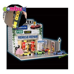 KB097943 - Simulation 3D Stereoscopic Alloy Car Model Scenes Toys Diy Puzzle Repair Shop