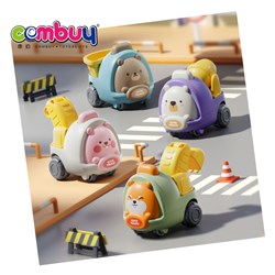 KB098660 - Cartoon Animals Sliding Truck Inertial Kids Play Friction Toy Vehicle Plastic