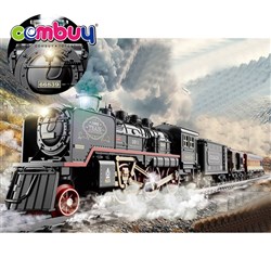 KB098793-KB098794 - Simulation Classic Steam Sound Model Automatic Drive Electric Plastic Track Toy Train Model