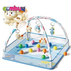 KB101173 - Dolphin square Carpet Toddler Rattle Balls Musical Toys Baby Crawling Mat Fence with Mesh